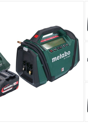 Kompresor akumulatorowy Metabo AK 18 Multi 18 V 11 bar + 1x akumulator 4,0 Ah + ładowarka