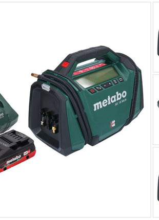 Kompresor akumulatorowy Metabo AK 18 Multi 18 V 11 bar + 1x akumulator 4,0 Ah + ładowarka