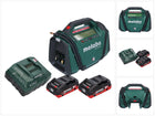 Kompresor akumulatorowy Metabo AK 18 Multi 18 V 11 bar + 2x akumulator 4,0 Ah + ładowarka