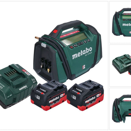 Kompresor akumulatorowy Metabo AK 18 Multi 18 V 11 bar + 2x akumulator 5,5 Ah + ładowarka