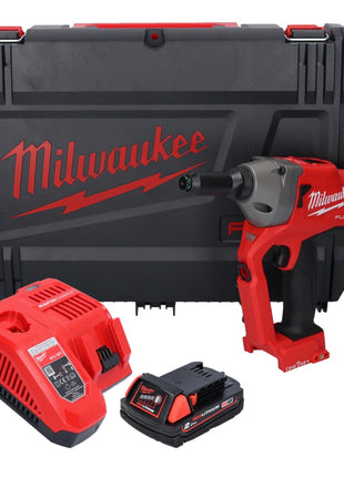 Milwaukee M18 ONEFPRT-201X remachadora ciega a batería 18 V 20 kN sin escobillas + 1x batería 2.0 Ah + cargador + caja HD