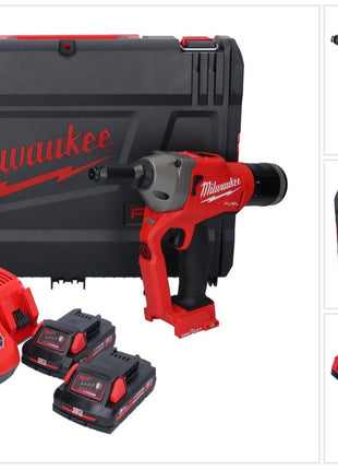 Milwaukee M18 ONEFPRT-302X nitownica akumulatorowa 18 V 20 kN bezszczotkowa + 2x akumulator 3,0 Ah + ładowarka + skrzynka HD