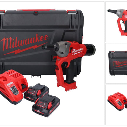 Milwaukee M18 ONEFPRT-302X nitownica akumulatorowa 18 V 20 kN bezszczotkowa + 2x akumulator 3,0 Ah + ładowarka + skrzynka HD