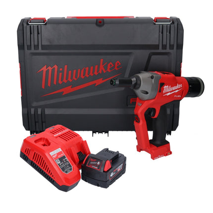 Milwaukee M18 ONEFPRT-401X nitownica akumulatorowa 18 V 20 kN bezszczotkowa + 1x akumulator 4,0 Ah + ładowarka + skrzynka HD