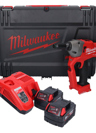 Milwaukee M18 ONEFPRT-502X remachadora ciega a batería 18 V 20 kN sin escobillas + 2x batería 5.0 Ah + cargador + caja HD