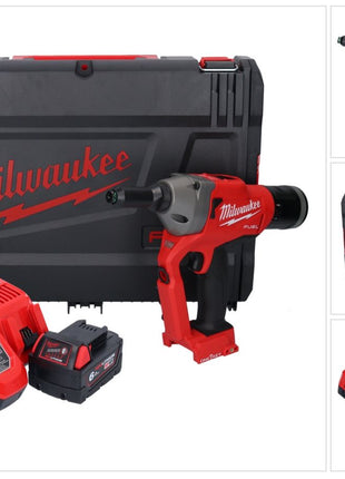 Riveteuse aveugle sur batterie Milwaukee M18 ONEFPRT-601X 18 V 20 kN sans balais + 1x batterie 6,0 Ah + chargeur + boîtier HD