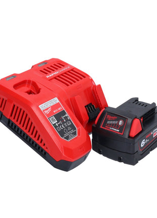 Riveteuse aveugle sur batterie Milwaukee M18 ONEFPRT-601X 18 V 20 kN sans balais + 1x batterie 6,0 Ah + chargeur + boîtier HD