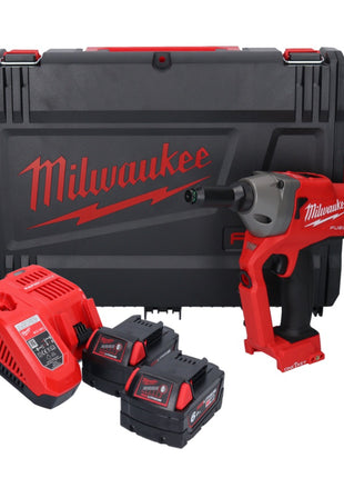 Milwaukee M18 ONEFPRT-602X Akku Blindnietgerät 18 V 20 kN Brushless + 2x Akku 6,0 Ah + Ladegerät + HD Box