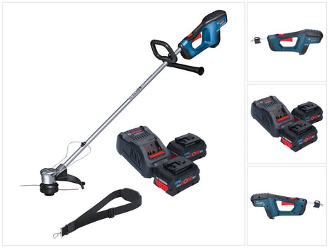 Bosch GRT 18V-33 Professional Akku Rasentrimmer 18 V 330 mm Brushless + 2x ProCORE Akku 8,0 Ah + Ladegerät