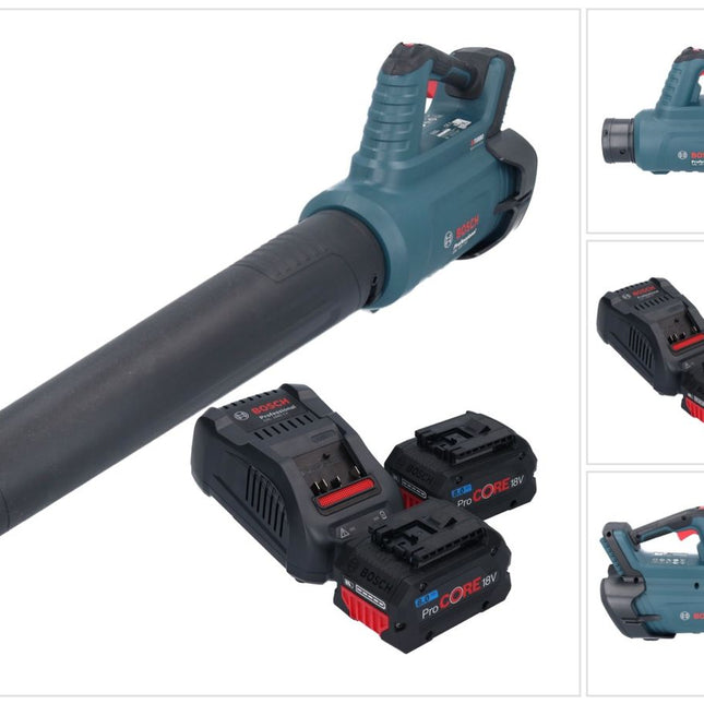 Bosch GBL 18V-750 Profesjonalna dmuchawa akumulatorowa 18 V BITURBO Brushless + 2x akumulator ProCORE 8,0 Ah + ładowarka