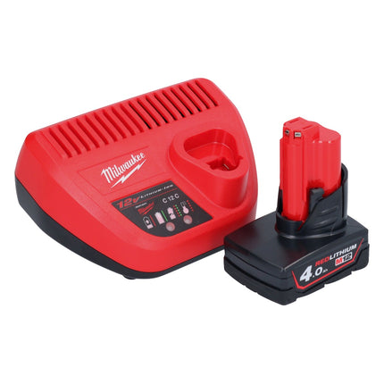 Milwaukee M12 FRAIWF12-401 akumulatorowy klucz udarowy 12 V 1/2" 270 Nm bezszczotkowy + 1x akumulator 4,0 Ah + ładowarka