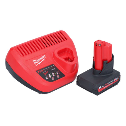 Milwaukee M12 FRAIWF12-501 akumulatorowy klucz udarowy 12 V 1/2" 270 Nm bezszczotkowy + 1x akumulator 5,0 Ah + ładowarka