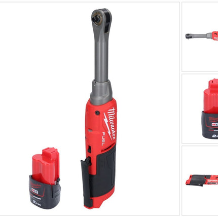 Milwaukee M12 FHIR14LR-201 akumulatorowa grzechotka szybkomocująca 12 V 47 Nm 1/4" bezszczotkowa + 1x akumulator 2,0 Ah - bez ładowarki