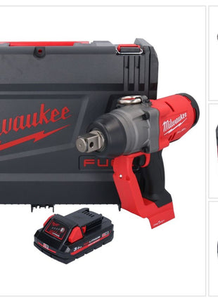 Milwaukee M18 ONEFHIWF1-301X Akku Schlagschrauber 18 V 2033 Nm 1″ Brushless + 1x Akku 3,0 Ah + HD Box - ohne Ladegerät