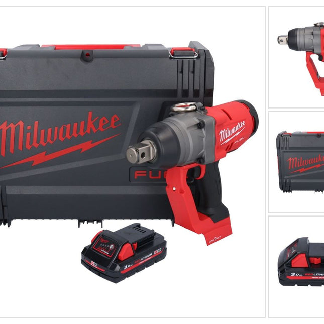 Milwaukee M18 ONEFHIWF1-301X akumulatorowy klucz udarowy 18 V 2033 Nm 1″ bezszczotkowy + 1x akumulator 3,0 Ah + skrzynka HD - bez ładowarki