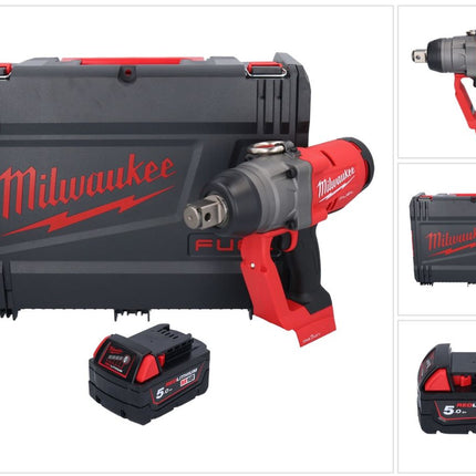 Milwaukee M18 ONEFHIWF1-501X Akumulatorowy klucz udarowy 18 V 2033 Nm 1″ bezszczotkowy + 1x akumulator 5,0 Ah + skrzynka HD - bez ładowarki
