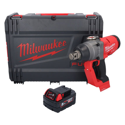Milwaukee M18 ONEFHIWF1-501X Akumulatorowy klucz udarowy 18 V 2033 Nm 1″ bezszczotkowy + 1x akumulator 5,0 Ah + skrzynka HD - bez ładowarki