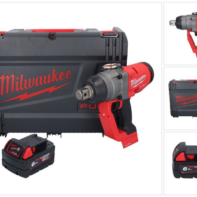 Milwaukee M18 ONEFHIWF1-601X Akku Schlagschrauber 18 V 2033 Nm 1″ Brushless + 1x Akku 6,0 Ah + HD Box - ohne Ladegerät