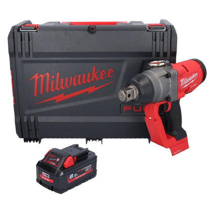 Milwaukee M18 ONEFHIWF1-801X Akumulatorowy klucz udarowy 18 V 2033 Nm 1″ bezszczotkowy + 1x akumulator 8,0 Ah + skrzynka HD - bez ładowarki