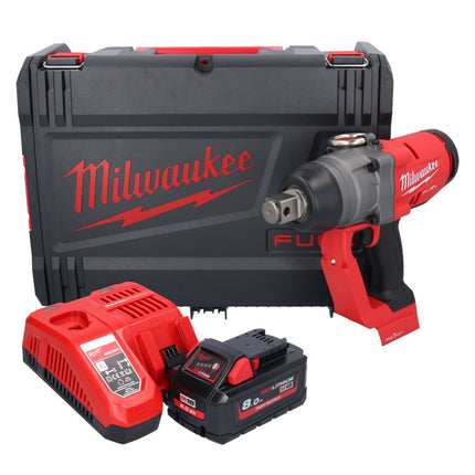 Milwaukee M18 ONEFHIWF1-801X akumulatorowy klucz udarowy 18 V 2033 Nm 1″ bezszczotkowy + 1x akumulator 8,0 Ah + ładowarka + pudełko HD