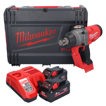 Milwaukee M18 ONEFHIWF1-802X akumulatorowy klucz udarowy 18 V 2033 Nm 1″ bezszczotkowy ( 4933459733 ) + 2x akumulator 8,0 Ah + ładowarka + pudełko HD
