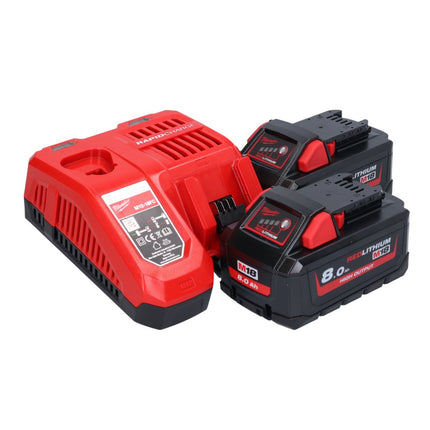 Milwaukee M18 ONEFHIWF1-802X akumulatorowy klucz udarowy 18 V 2033 Nm 1″ bezszczotkowy ( 4933459733 ) + 2x akumulator 8,0 Ah + ładowarka + pudełko HD