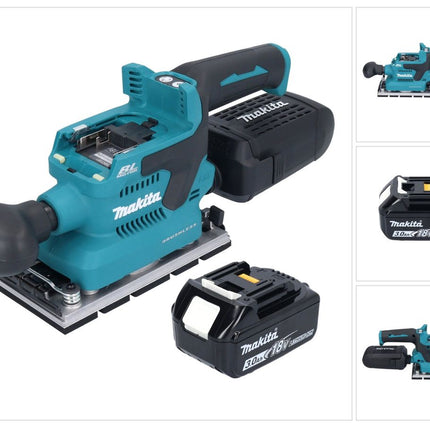Makita DBO 381 F1U Akumulatorowa szlifierka oscylacyjna 18 V 93 x 185 mm bezszczotkowa + 1x akumulator 3,0 Ah - bez ładowarki