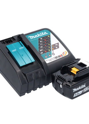 Makita DBO 381 RT1U Akumulatorowa szlifierka oscylacyjna 18 V 93 x 185 mm bezszczotkowa + 1x akumulator 5,0 Ah + ładowarka