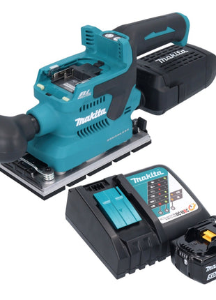 Makita DBO 381 RT1U Akumulatorowa szlifierka oscylacyjna 18 V 93 x 185 mm bezszczotkowa + 1x akumulator 5,0 Ah + ładowarka