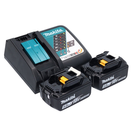 Akumulatorowa szlifierka oscylacyjna Makita DBO 381 RTU 18 V 93 x 185 mm bezszczotkowa + 2x akumulator 5,0 Ah + ładowarka