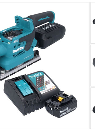 Makita DBO 381 RG1U Akku Schwingschleifer 18 V 93 x 185 mm Brushless + 1x Akku 6,0 Ah + Ladegerät