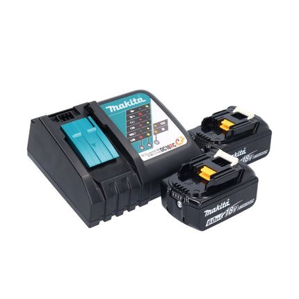 Makita DBO 381 RGU Akumulatorowa szlifierka oscylacyjna 18 V 93 x 185 mm bezszczotkowa + 2x akumulator 6,0 Ah + ładowarka