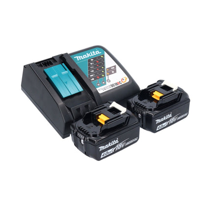 Makita DBO 381 RMJU Akumulatorowa szlifierka oscylacyjna 18 V 93 x 185 mm bezszczotkowa + 2x akumulator 4,0 Ah + ładowarka + Makpac