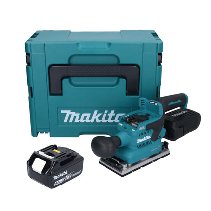 Makita DBO 381 T1JU Akumulatorowa szlifierka oscylacyjna 18 V 93 x 185 mm bezszczotkowa + 1x akumulator 5,0 Ah + Makpac - bez ładowarki