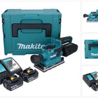 Makita DBO 381 RGJU Akumulatorowa szlifierka oscylacyjna 18 V 93 x 185 mm bezszczotkowa + 2x akumulator 6,0 Ah + ładowarka + Makpac