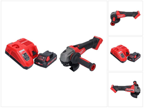 Milwaukee M18 FSAG125X-301 akumulatorowa szlifierka kątowa 18 V 125 mm bezszczotkowa + 1x akumulator 3,0 Ah + ładowarka