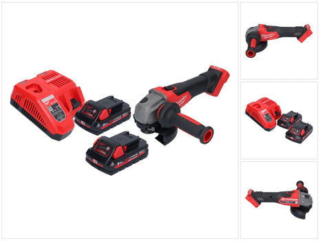 Milwaukee M18 FSAG125X-302 Akku Winkelschleifer 18 V 125 mm Brushless + 2x Akku 3,0 Ah + Ladegerät