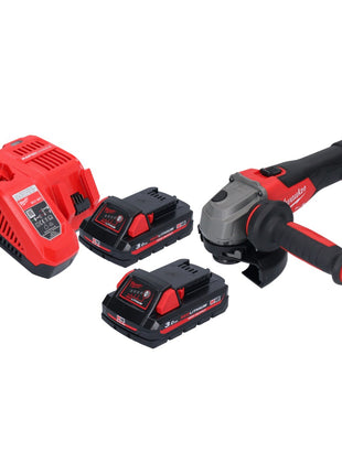 Milwaukee M18 FSAG125X-302 Akumulatorowa szlifierka kątowa 18 V 125 mm bezszczotkowa + 2x akumulator 3,0 Ah + ładowarka