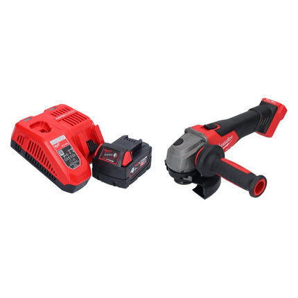 Milwaukee M18 FSAG125X-401 Akumulatorowa szlifierka kątowa 18 V 125 mm bezszczotkowa + 1x akumulator 4,0 Ah + ładowarka
