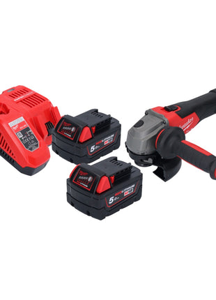 Milwaukee M18 FSAG125X-502 Akku Winkelschleifer 18 V 125 mm Brushless + 2x Akku 5,0 Ah + Ladegerät