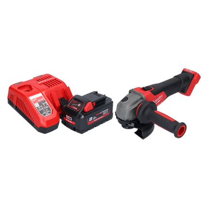 Milwaukee M18 FSAG125X-801 akumulatorowa szlifierka kątowa 18 V 125 mm bezszczotkowa + 1x akumulator 8,0 Ah + ładowarka