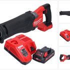 Milwaukee M18 FSZ-301 akumulatorowa pilarka szablasta 18 V bezszczotkowa + 1x akumulator 3,0 Ah + ładowarka