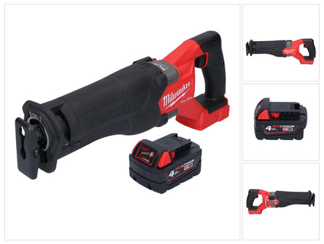 Milwaukee M18 FSZ-401 akumulatorowa pilarka szablasta 18 V bezszczotkowa + 1x akumulator 4,0 Ah - bez ładowarki