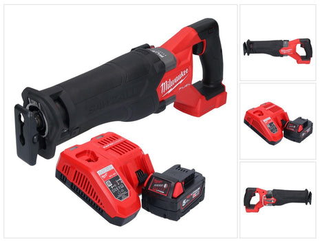 Milwaukee M18 FSZ-501 akumulatorowa pilarka szablasta 18 V bezszczotkowa + 1x akumulator 5,0 Ah + ładowarka