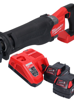 Sierra sable a batería Milwaukee M18 FSZ-502 18 V sin escobillas + 2x baterías 5,0 Ah + cargador