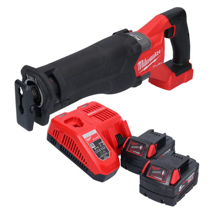Milwaukee M18 FSZ-502 akumulatorowa pilarka szablasta 18 V bezszczotkowa + 2x akumulator 5,0 Ah + ładowarka