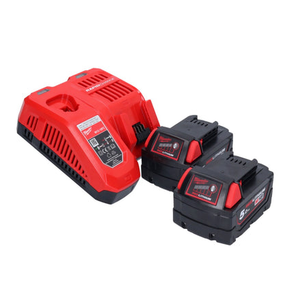 Milwaukee M18 FSZ-502 akumulatorowa pilarka szablasta 18 V bezszczotkowa + 2x akumulator 5,0 Ah + ładowarka