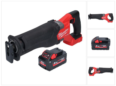 Milwaukee M18 FSZ-551 Akku Recipro Säbelsäge 18 V Brushless + 1x Akku 5,5 Ah - ohne Ladegerät