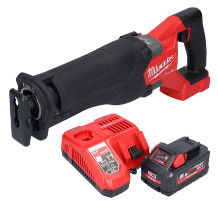 Milwaukee M18 FSZ-551 akumulatorowa pilarka szablasta 18 V bezszczotkowa + 1x akumulator 5,5 Ah + ładowarka