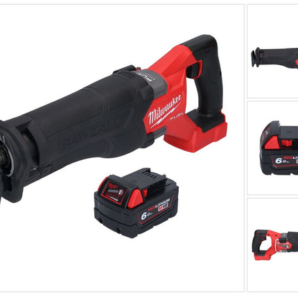 Milwaukee M18 FSZ-601 Akku Recipro Säbelsäge 18 V Brushless + 1x Akku 6,0 Ah - ohne Ladegerät